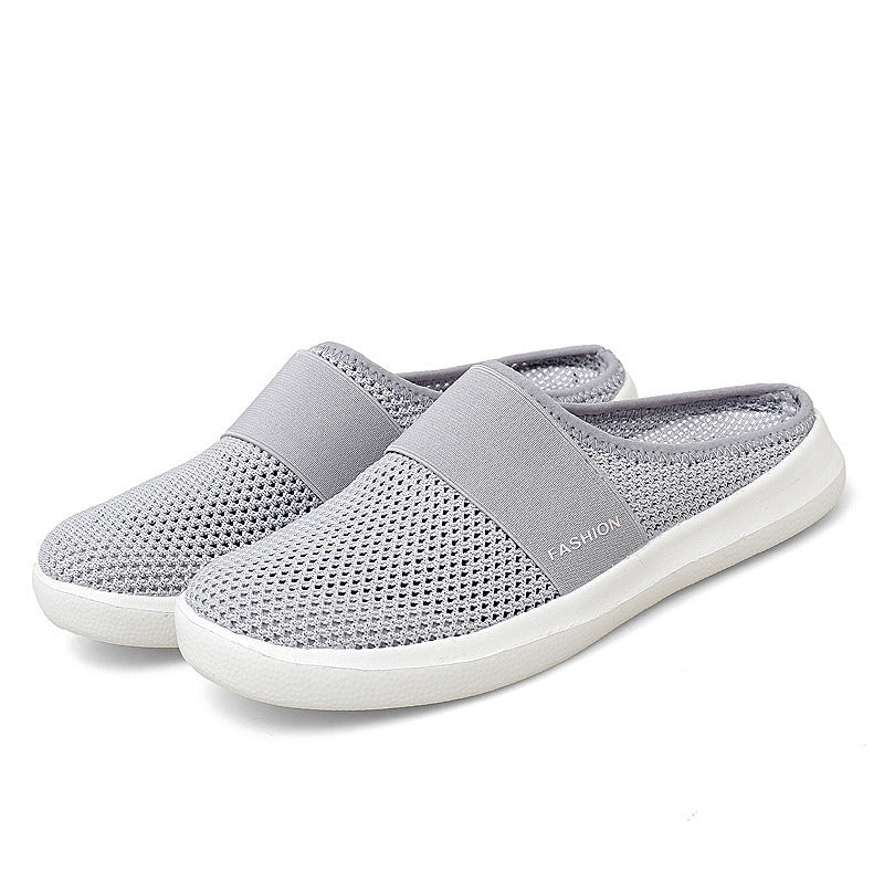 Women's grey summer slippers