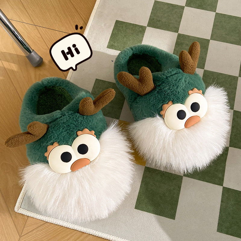 Cotton Reindeer Slippers