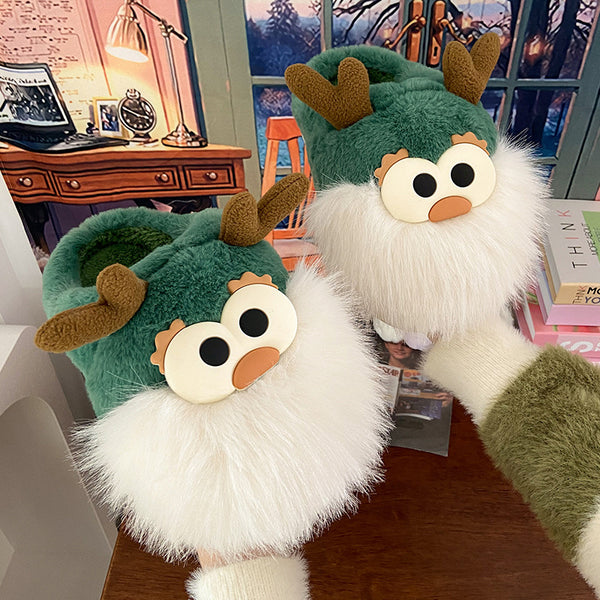 Cotton Reindeer Slippers