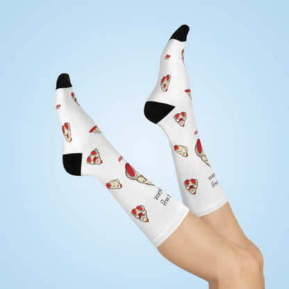Native supplier lifestyle view of Content Socks