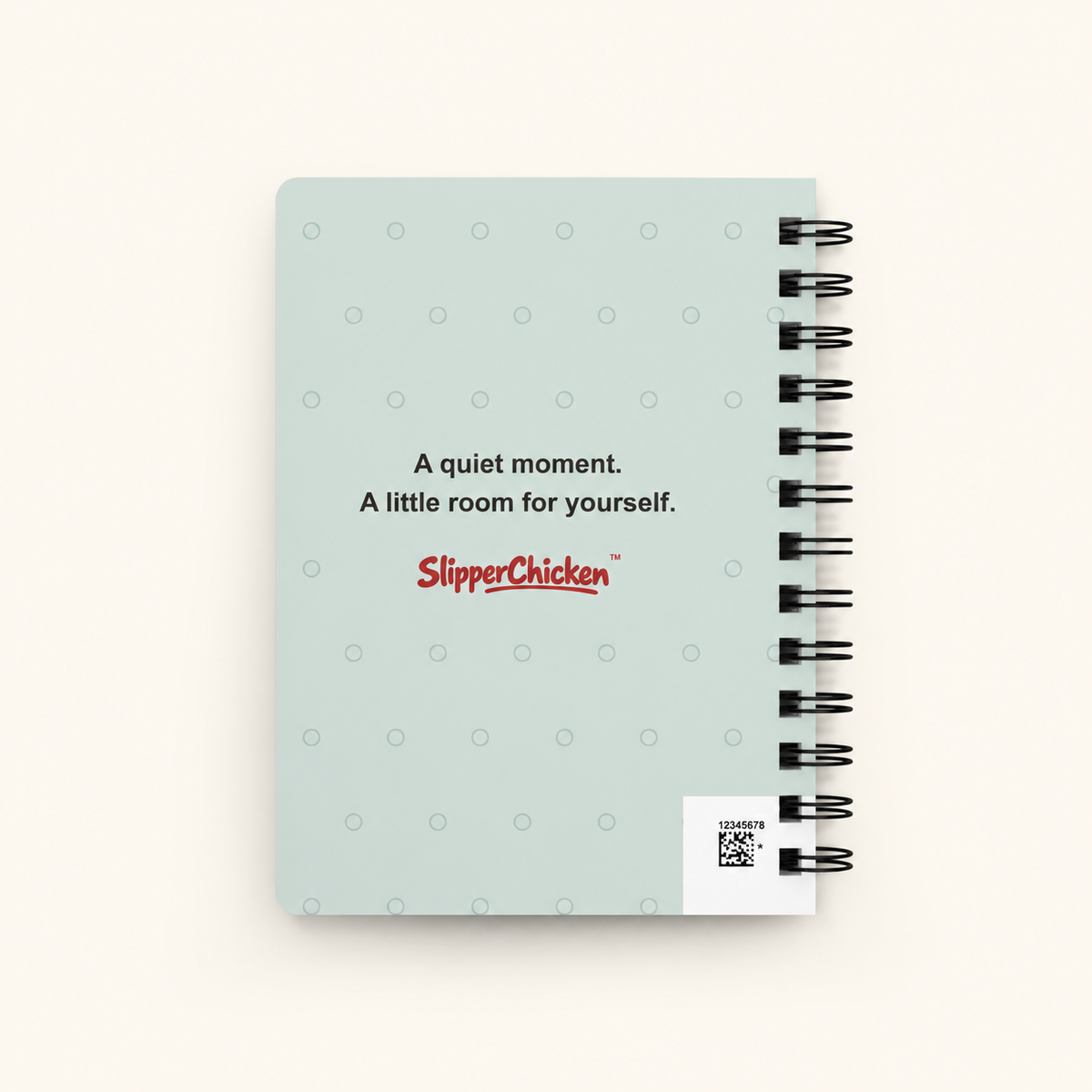 Content Journal back on a tan background; supplier-proportion mockup.