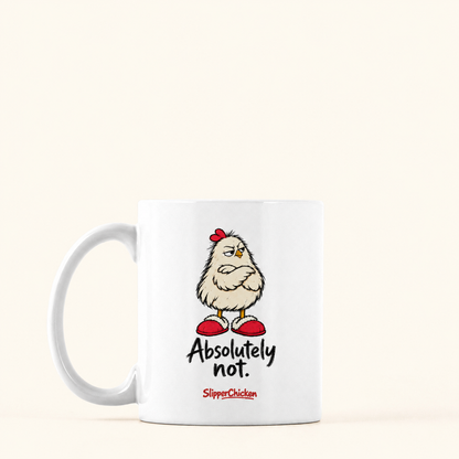Unimpressed Mug with handle on the left, showing the supplier-rendered print proportions on a warm tan background.