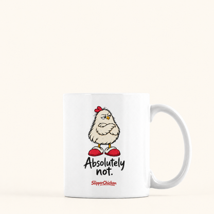 Unimpressed Mug with handle on the right, showing the supplier-rendered print proportions on a warm tan background.