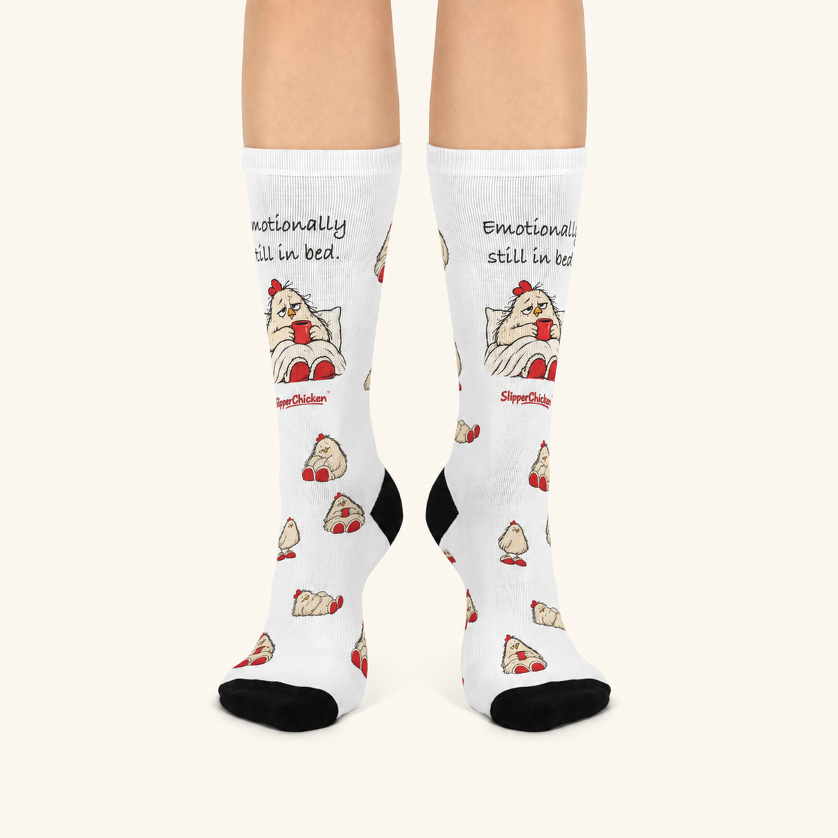 Sleepy Socks pair on a warm tan studio background