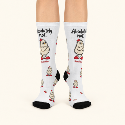 Unimpressed Socks pair on a warm tan studio background
